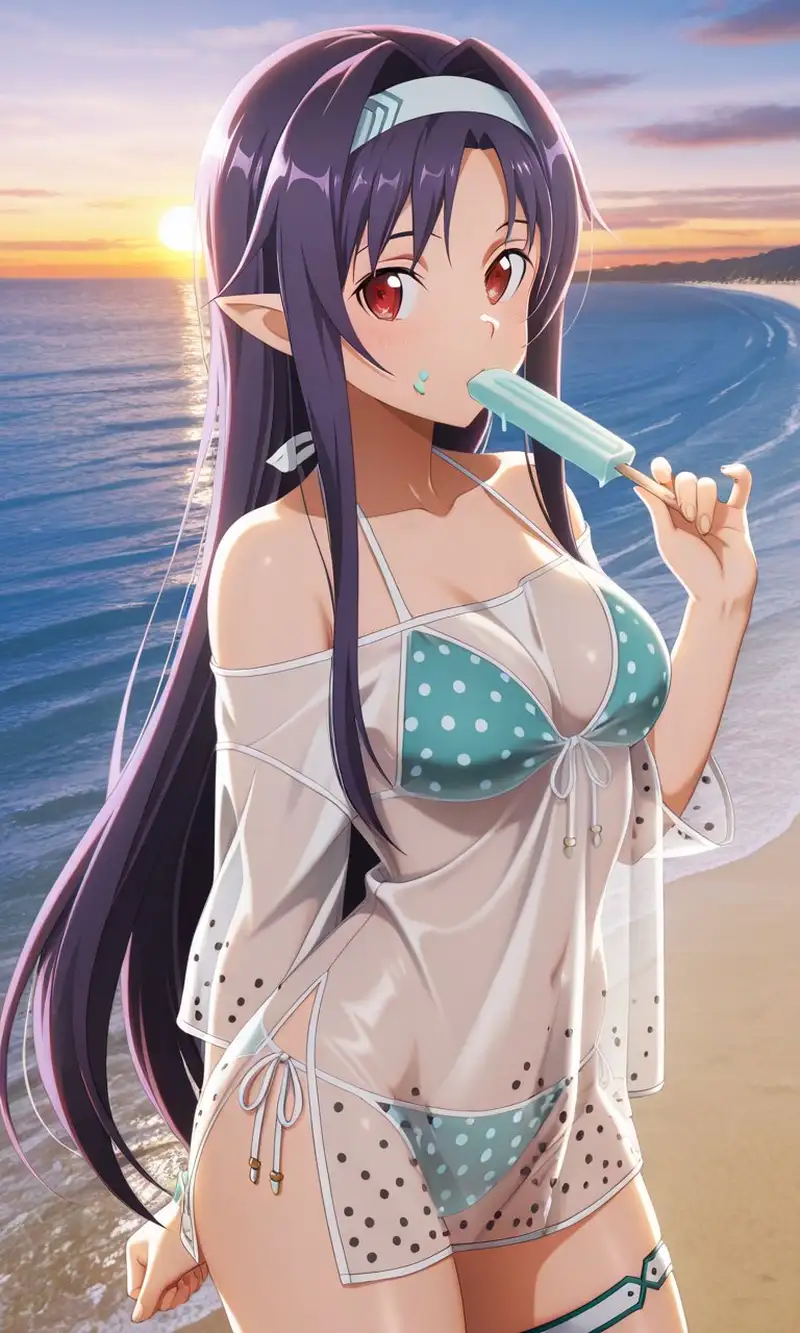 Manga anime bikini đi biển thần thái nóng bỏng 